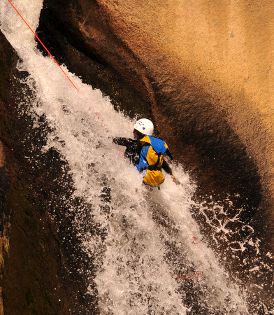 Judit at the fourth teacup waterfall