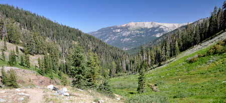Looking back while climbing Timber Gap