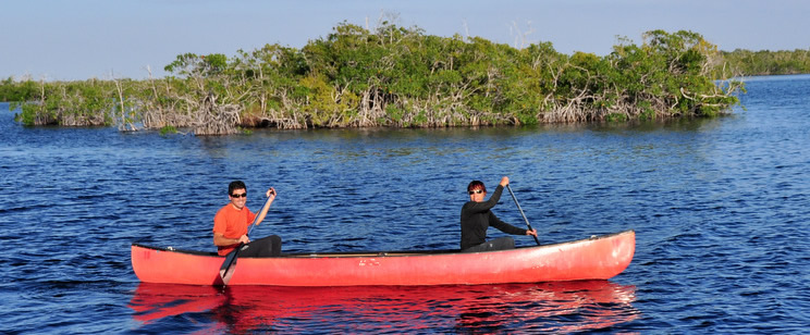 Canoeing at Hell's Bay