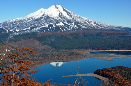 Llaima reflected on Lake Conguillio