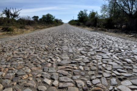 Cobblestones pavement
