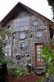 House made of hollow trunks