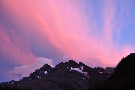 Sunset from Los Perros camp
