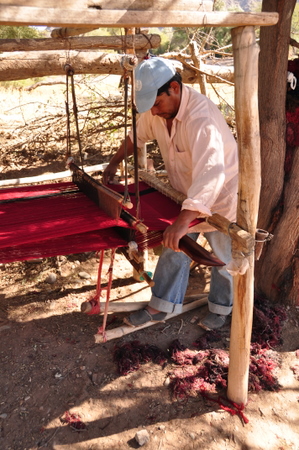 Weaver at work