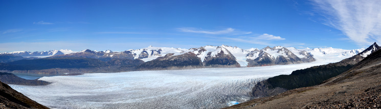 Panorama del glaciar Grey Panorama del glaciar Grey
